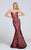 Ellie Wilde - EW117052 Gown in Black and Multi-Color