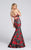 Ellie Wilde - EW117052 Gown in Black and Multi-Color