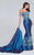 Ellie Wilde - EW117076 Gown in Blue and Multi-Color