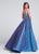 Ellie Wilde - EW117076 Gown in Blue and Multi-Color