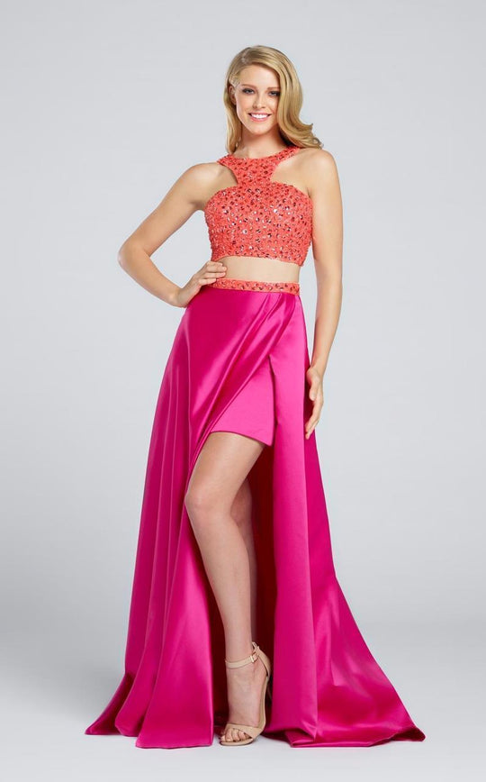 Ellie Wilde - EW117094 Dress in Orange and Pink