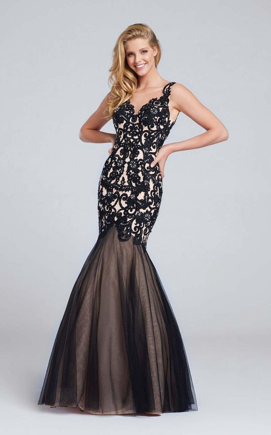 Ellie Wilde - EW117100 Gown in Black and Neutral