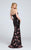 Ellie Wilde - EW117102 Gown in Black and Multi-Color