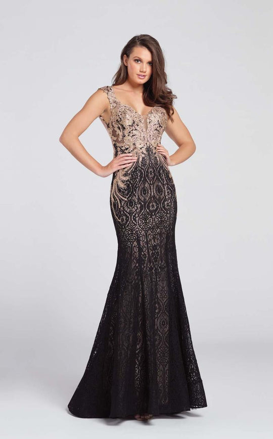 Ellie Wilde - EW117109 Gown in Black and Gold
