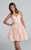 Ellie Wilde - Lace Sweetheart A-Line Dress in Orange