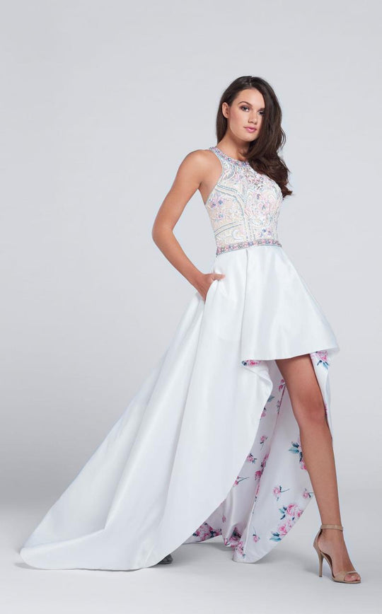 Ellie Wilde - EW117158 Gown in White and Multi-Color