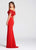 Ellie Wilde - EW118017 Two Piece Embellished Sheath Dress In Red