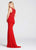 Ellie Wilde - EW118019 Three Piece Embellished Fringe Jersey Dress In Red