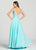Ellie Wilde - EW118150LS Beaded Lace Illusion A Line Chiffon Gown