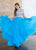 Ellie Wilde - EW118190 Multi Beaded High Neckline Prom Dress In Blue and Multi-Color