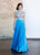 Ellie Wilde - EW118190 Multi Beaded High Neckline Prom Dress In Blue and Multi-Color