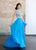 Ellie Wilde - EW118190 Multi Beaded High Neckline Prom Dress In Blue and Multi-Color