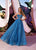Ellie Wilde - EW119002 Strapless Sweetheart A-Line Glitter Gown In Blue