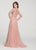 Ellie Wilde - EW119003 Long Sleeve Illusion Tulle A-Line Gown