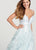 Ellie Wilde - EW119005 Sleeveless Scoop Back Beaded Lace A-Line Gown In Blue