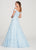 Ellie Wilde - EW119009 Embroidered Off-Shoulder Gown In Blue