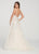 Ellie Wilde - EW119010 Pastel Floral Lace Appliqued A-Line Gown In White