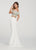 Ellie Wilde - EW119012 Two Piece Off Shoulder Dress In White and Multi-Color
