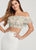 Ellie Wilde - EW119012 Two Piece Off Shoulder Dress In White and Multi-Color