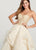 Ellie Wilde - EW119015 Strapless Ruffled Ballgown In Gold and White
