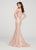 Ellie Wilde - EW119016 Sequin Lace Off-Shoulder Mermaid Gown In Pink and Gold