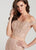 Ellie Wilde - EW119016 Sequin Lace Off-Shoulder Mermaid Gown In Pink and Gold