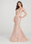 Ellie Wilde - EW119016 Sequin Lace Off-Shoulder Mermaid Gown In Pink and Gold