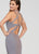 Ellie Wilde - EW119018 Beaded Strappy High Halter Gown In Gray
