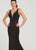 Ellie Wilde - EW119019 Ornate Crisscrossed Cutout Racerback Gown In Purple