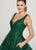Ellie Wilde - EW119021 Embroidered Lace Plunging V-Neck Ballgown In Green