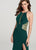 Ellie Wilde - EW119024 Beaded Illusion Paneled High Slit Gown In Green