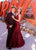 Ellie Wilde - EW119025 Sequin Lace Embellished Sleeveless Trumpet Gown In Red