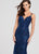 Ellie Wilde - EW119028 Ornate Lace Strappy Bandeau Back Gown In Blue