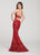 Ellie Wilde - EW119028 Ornate Lace Strappy Bandeau Back Gown In Green