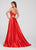 Ellie Wilde - EW119030 Sleeveless Lace Up Back Charmeuse Satin Gown