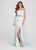 Ellie Wilde - EW119034 2-Piece Off Shoulder Dress with Tulle Overskirt In Blue