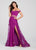 Ellie Wilde - EW119034 2-Piece Off Shoulder Dress with Tulle Overskirt In Purple