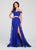 Ellie Wilde - EW119034 2-Piece Off Shoulder Dress with Tulle Overskirt In Blue