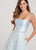 Ellie Wilde - EW119037 Scoop Bodice Embroidered Lace Gown In Blue
