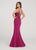 Ellie Wilde - EW119041 Beaded Illusion Bodice Lace Up Gown In Pink