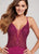 Ellie Wilde - EW119041 Beaded Illusion Bodice Lace Up Gown In Pink