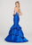 Ellie Wilde - EW119054 Sleeveless Sequin Trimmed Mikado Mermaid Gown In Blue