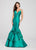 Ellie Wilde - EW119054 Sleeveless Sequin Trimmed Mikado Mermaid Gown In Green 