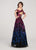Ellie Wilde - EW119055 Two Piece Ombre Embroidered Lace A-line Dress In Black and Multi-Color