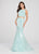 Ellie Wilde - EW119058 Sequined Two-Piece Jewel Neck Mermaid Gown In Blue