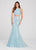 Ellie Wilde - EW119058 Sequined Two-Piece Jewel Neck Mermaid Gown In Blue