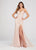 Ellie Wilde - EW119059 Sequined Deep V-neck Mermaid Dress In Pink