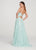 Ellie Wilde - EW119060 Sequined High Slit A-Line Gown