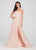 Ellie Wilde - EW119060 Sequined High Slit A-Line Gown