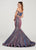 Ellie Wilde - EW119061 Off Shoulder Glitter Trumpet Evening Gown In Pink and Blue